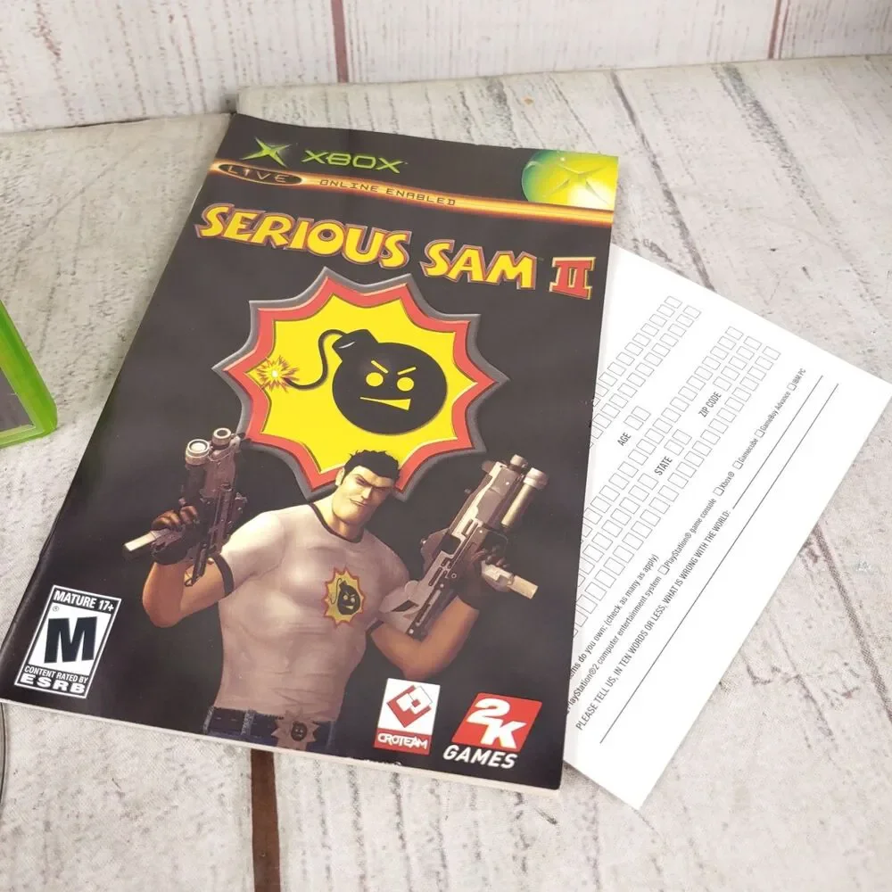 Serious Sam II Microsoft Xbox Original Video Game Complete In Case Manual TESTED
